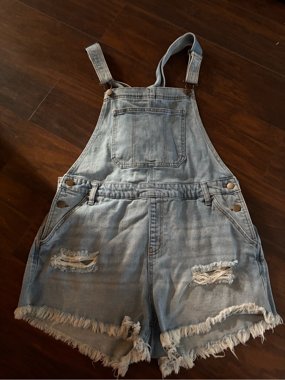 wild fable Light Blue Denim Short Overalls